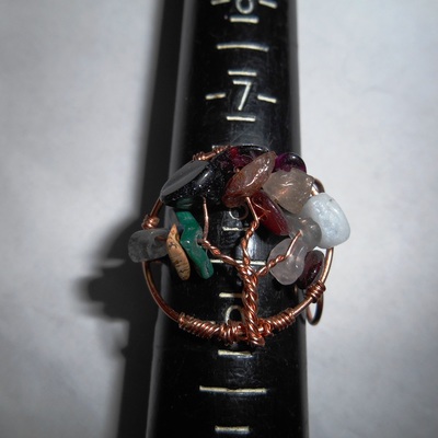 Mixed up tree of life ring