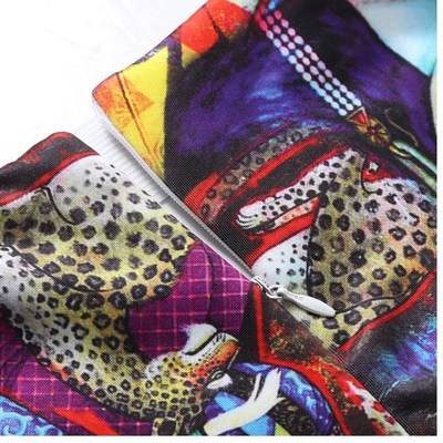 Printed pencil skirt