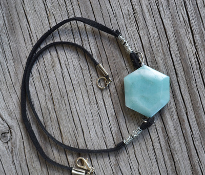 Amazonite Choker, Short Summer Necklace, Pale Blue Stone Necklace, Rocks and Minerals, Reiki Jewelry