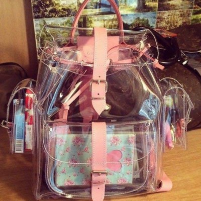 Pvc harajuku clear backpack