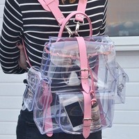 PVC Harajuku Clear Backpack - Thumbnail 1