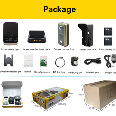 Wireless intercom camera door phone entry system
