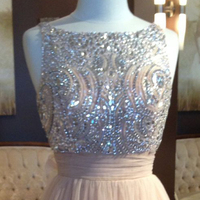 long Prom Dress, champagne Prom Dress, charming Prom Dress, tulle Prom Dress, party Dress, BD1366 - Thumbnail 1