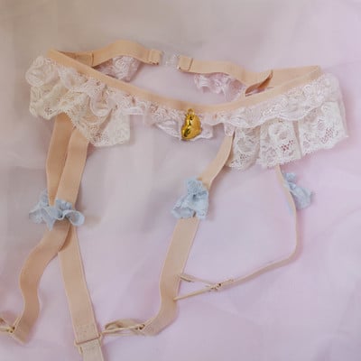 Pastel suspender belt