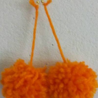  small puffball earrings 