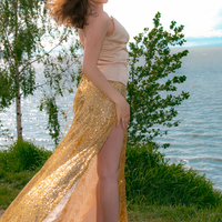 Femme Fatale Floor Length Sequined Skirt - Thumbnail 4