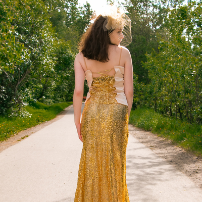 Femme fatale low back corset top