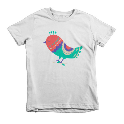 Kid's ages 2- 6 "sweet bird" organic short sleeve t- shirt