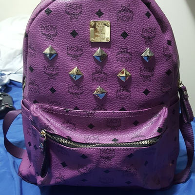 Mcm stark medium stud backpack