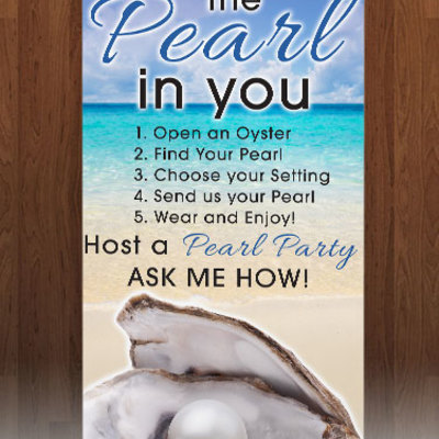 Vantel pearls retractable banner