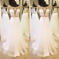 White Prom Dresses Long Evening Party Gown pst0979 - Thumbnail 1