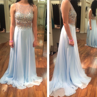 Long prom dress, blue prom dress, charming prom dress, 2016 prom dress, party dress, bd1370 - Thumbnail 5