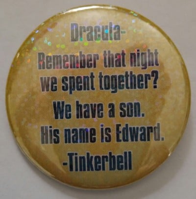 Dracula & Tinkerbell's Baby Boy button