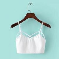 Black White Caged Bralette Top - Thumbnail 3