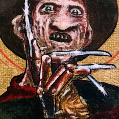 Religious horror icon-freddy krueger-nightmare on elm st.-5"x7" print