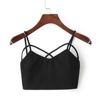 Black White Caged Bralette Top - Thumbnail 4