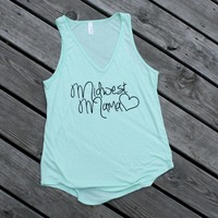 Midwest Mama V-neck Tank*more colors* - Thumbnail 2