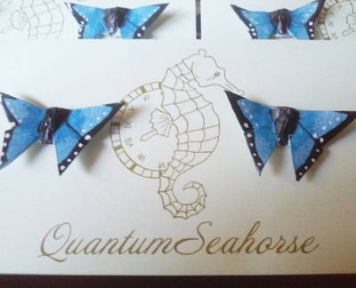 Origami Butterfly Studs: Blue Morpho