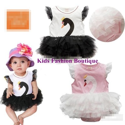 Baby girl gorgeous swan tutu dress