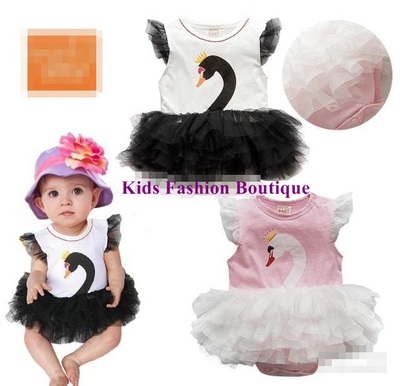 Baby girl gorgeous swan tutu dress