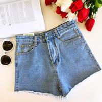 Vintage Rose Denim Shorts - Thumbnail 1