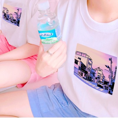 Vaporwave tokyo city anime tee ( 2 colors )