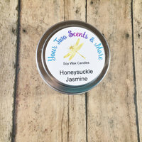 Soy Wax Candle, Scented Soy Candle, 4 Oz Candle Tins, Natural Soy Candles, Vegan Candles, Eco Friendly Candle, Honeysuckle Jasmine Candle - Thumbnail 1