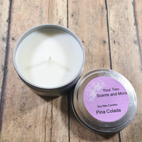Pina Colada Travel Candle, 6 Oz Candle Tin, Scented Soy Candle, Handmade Candle, Soy Wax Candle, Natural Candle, Vegan Candle, Eco Friendly - Thumbnail 1