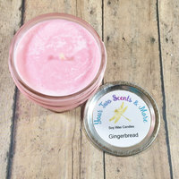 Soy Wax Candle, Vegan Candle, Natural Candle, Eco Friendly Candle, Gingerbread Candle, Scented Soy Candle, Christmas Candle, 4 Oz Jar Candle - Thumbnail 2