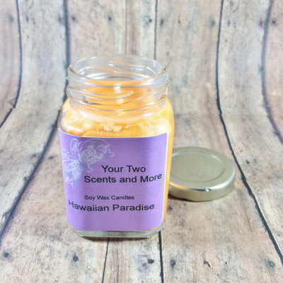 Eco friendly candle, soy wax candle, natural soy candles, hawaiian paradise scented soy candles, summer candle, 4 oz jar candles