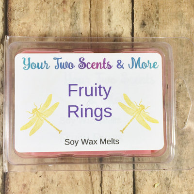 Soy wax melts, soy wax tarts, wax cubes, candle melts, wax warmer, fruity rings scented wax melts, natural soy candles,  3.5 oz wax melts