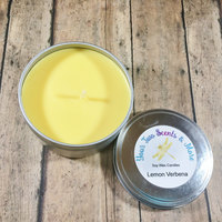 Lemon Verbena Vegan Candle, Soy Wax Candle, Natural Soy Candle, Eoc Friendly Candle, Scented Soy Candle, Handmade Candle, 8 Oz Candle Tin - Thumbnail 1
