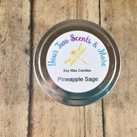 Pineapple Sage 6 Oz Travel Tin, Scented Soy Candle, Soy Wax Candle, Handmade Candle, Natural Soy Candle, Vegan Candle, Eco Friendly Candle - Thumbnail 2