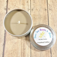 Hazelnut Coffee Soy Wax Candle, Natural Soy Candle, Vegan Candle, Scented Soy Candle, Handmade Candle, Travel Tins, 6 Oz Candle Tins - Thumbnail 1
