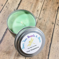 Kiwi Strawberry 6 Oz Candle Tin, Natural Soy Candle, Vegan Candle, Soy Wax Candle, Eco Friendly Candle, Scented Soy Canlde, Handmade Candle - Thumbnail 1