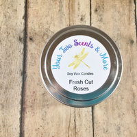 Fresh Cut Roses Scented Soy Candle, Handmade Soy Candle, Soy Wax Candle, Natural Candle, Vegan Candle, Eco Friendly Candle, 6 Oz Candle Tin - Thumbnail 2