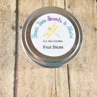 Fruit Slices Natural Soy Candle, Soy Wax Candle, Vegan Candle, Eco Friendly Candle, Scented Soy Candle, Handmade Candle, 6 Oz Candle Tin - Thumbnail 2