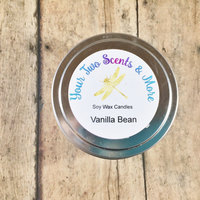 Vanilla Bean Scented Soy Candle, Soy Wax Candle, Handmade Candle, 6 Oz Candle Tin, Vegan Candle, Natural Soy Candle, Eco Friendly Candle - Thumbnail 2
