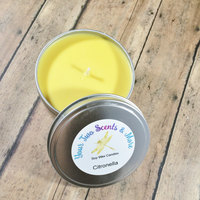 Citronella Scented Soy Candle, Handmade Candle, Bug Repellant, Soy Wax Candle, Natural Candle, Vegan Candle, Outdoor Candle, 8 Oz Candle Tin - Thumbnail 1
