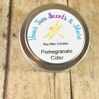 Pomegranate Cider 4 Oz Candle Tin, Scented Soy Candle, Soy Wax Candle, Natural Soy Candle, Vegan Candle, Eco Friendly Candle, Fall Candle - Thumbnail 2