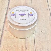 Lavender Candle - Scented Soy Candle - Soy Candle - Scented Candle - Soy Wax Candle - Natural Soy Candle - White Candle - 4 Oz Candle Tin - Thumbnail 2