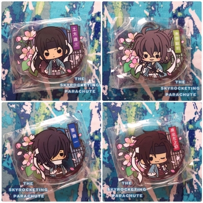 Hakuouki acrylic badge - saito hajime / okita souji / hijikata toshizo / harada sanosuke / kazama chikage / nagakura shinpachi /  yamazaki susumu -