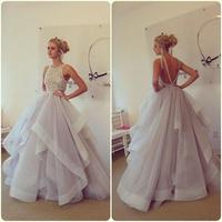Ball Gown Organza and Lace Wedding Dress Wedding Party Dress Bridal Gown - Thumbnail 2