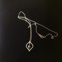 Sapphire & Diamond White Gold Necklace - Thumbnail 1