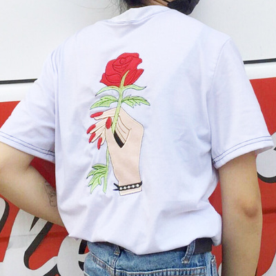 Take my rose tee ( black / white )