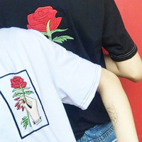 TAKE MY ROSE TEE ( BLACK / WHITE ) - Thumbnail 1