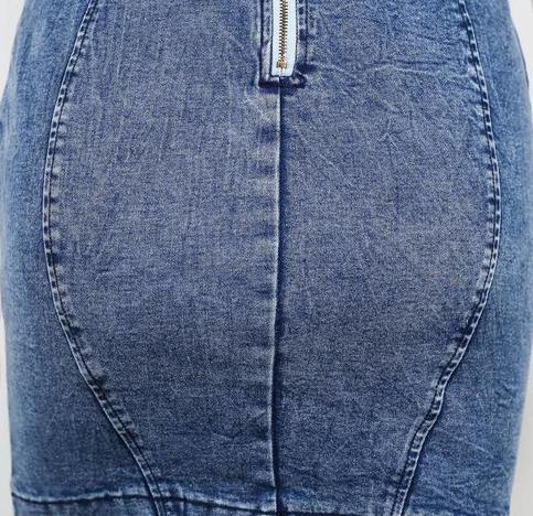Denim Bodycon Backless Dress