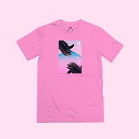 CYBER PASTEL DOLPHINS TEE ( 2 COLORS ) - Thumbnail 2