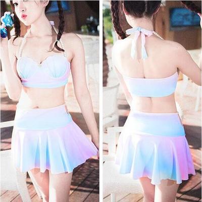 Gradient Mermaid Shells Swimwear Bikini