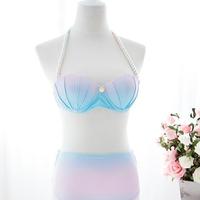 Gradient Mermaid Shells Swimwear Bikini - Thumbnail 4